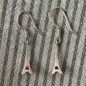 Silver Eiffel Tower Earrings